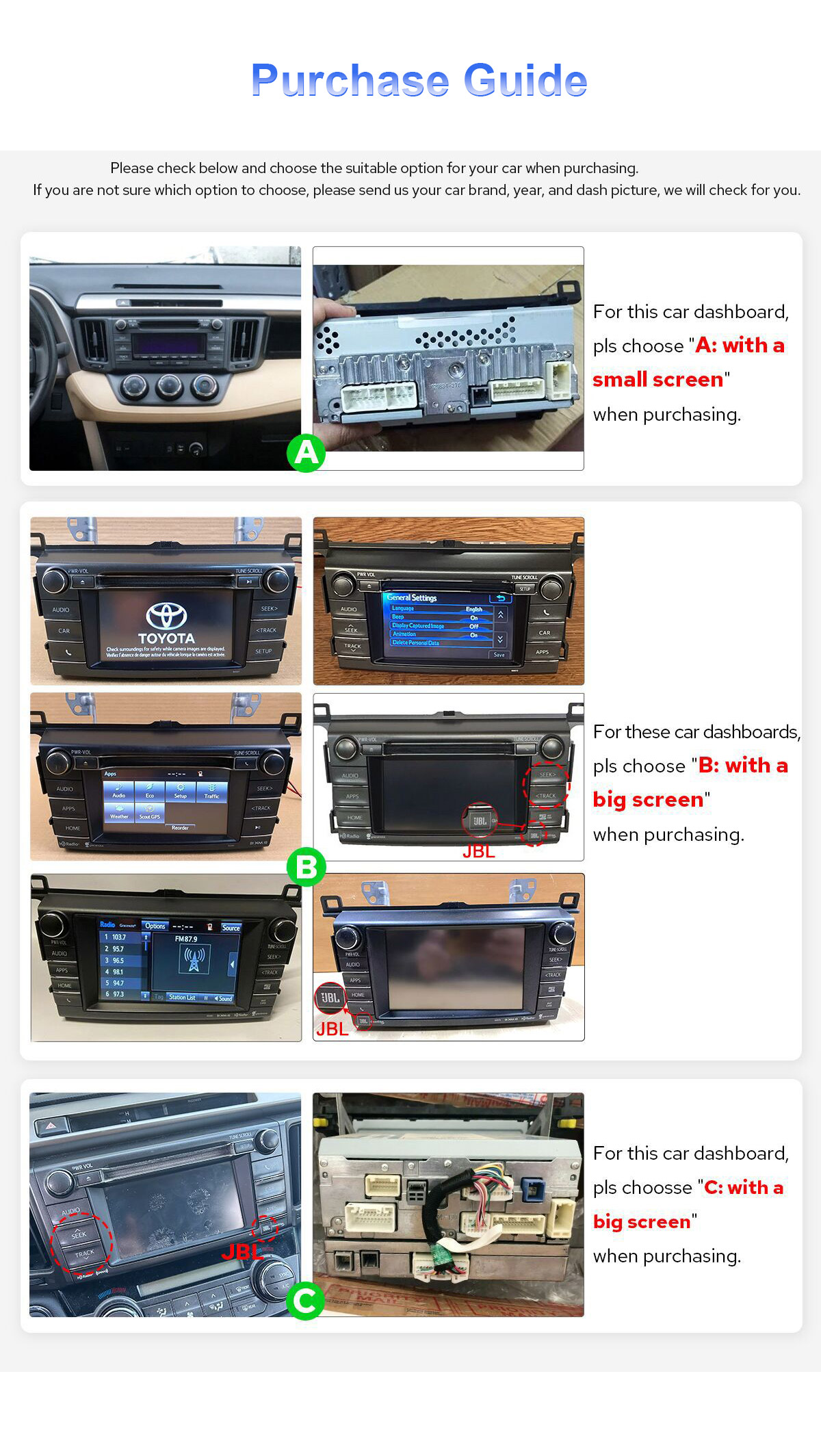  JOYING CarPlay Android 12 Navi Stereo For Toyota RAV4 2013-2018 